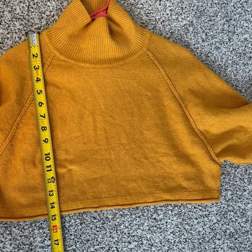 Urban Outfitters Mustard Cowl Neck Cropped Sweater